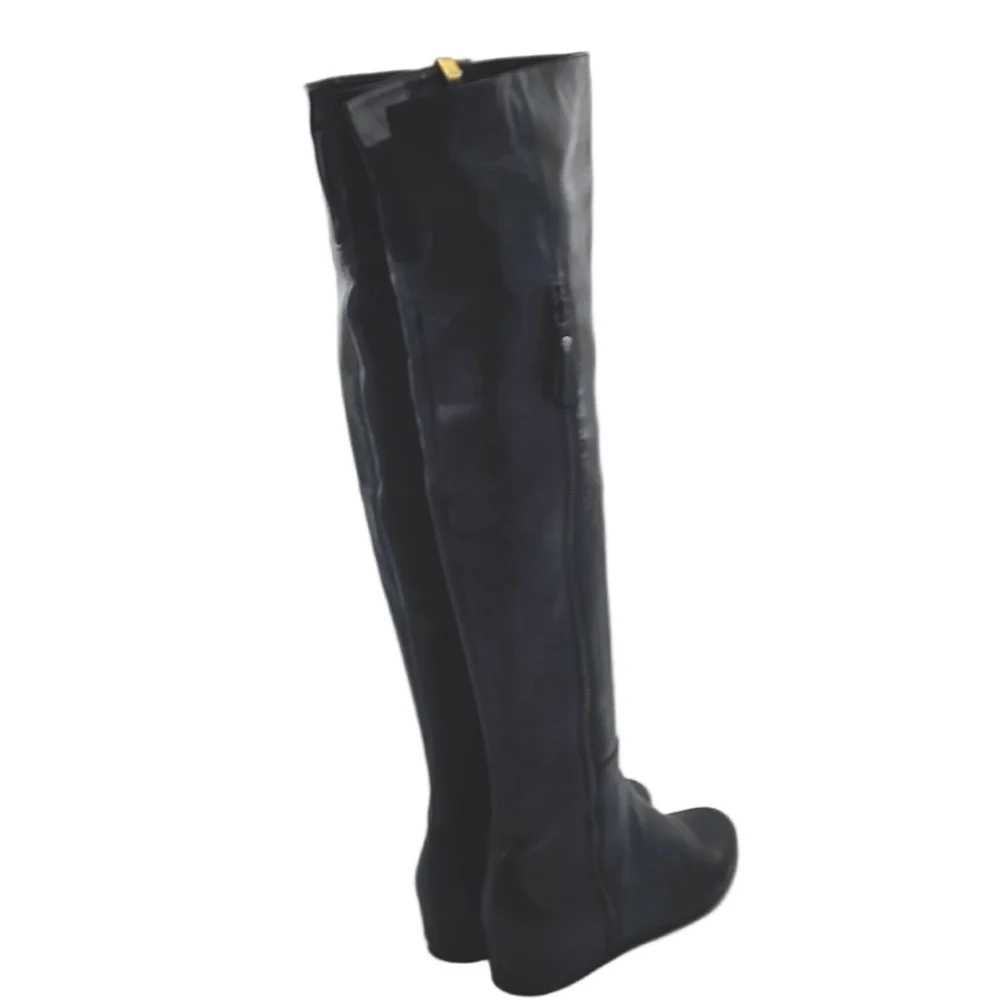 STUART WEITZMAN Hidden Wedge Over the Knee Boots in Black, Size 8‎